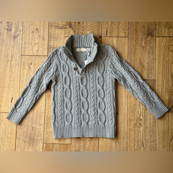 Hope & Henry Mock Neck Cable Sweater with Buttons size XXS NWT - Picture 6 of 7